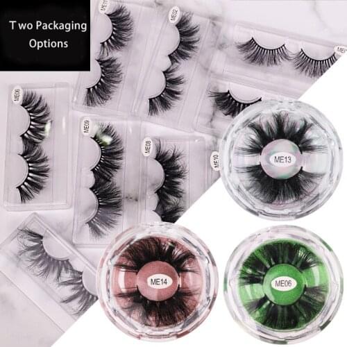 25mm mink eyelashes wholesale 20 Pairs Fluffy Mink Hair 3D False Lashes Bulk Wholesale Long Dramatic Eyelashes For Makeup