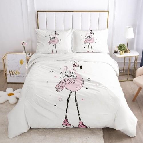 3D Bedding Set White Duvet Cover Sets Quilt Covers Pillowcase(s) Comforter Case Bed Linen Cartoon Twin Double Size Bedclothes