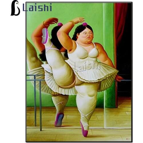 5d home decoration Abstract artistic fat ballerina diamond painting full drill square round diamond embroidery diamond art