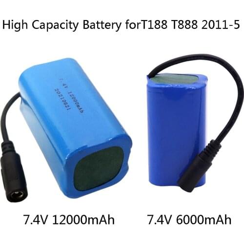 7.4V 12000Mah 6000Mah Lipo Battery For T188 T888 2011-5 V007 C18 H18 Remote Control RC Fishing Bait Boat toys Parts 1-5PCS