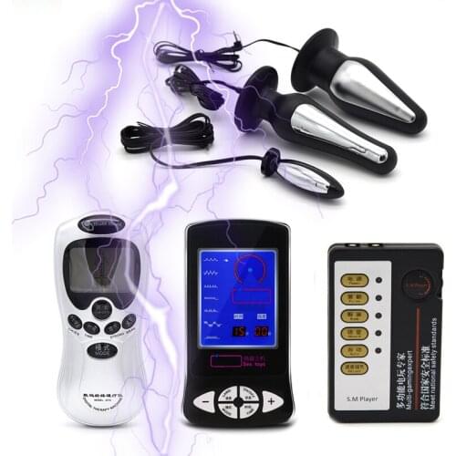 Electric Shock Pulse Anal Plug Numb Vibrator Prostate Massager Butt Plug Sex Masturbator Ass Toys Electro Shock Sex Toys for Man