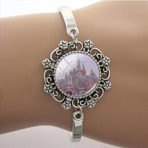 Disney Fantasy Castle Bracelet Animation Character Art Photo Bracelet Dome Bracelet Glass Jewelry Bracelet