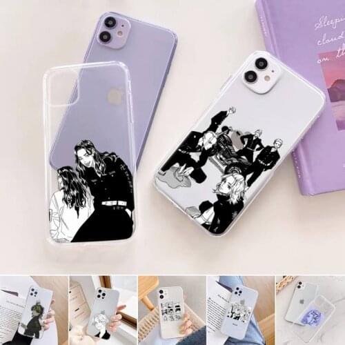 Tokyo revengers Phone Case Transparent for iPhone 11 12 6 7 8 Pro X XS Max XR Plus Silicone Soft TPU Clear mobile bags coque