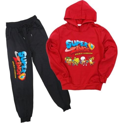 De Super Zings 4 Print Superzings Kids Boys Girls Hoodies Pants Suit Sweatshirts 2pcs/sets Jogging Pant Childrens Set Clothing