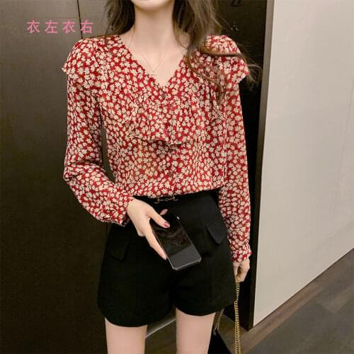 Fy2505 Cheap wholesale 2021 spring summer autumn new fashion casual chiffon women shirt woman female OL blouses