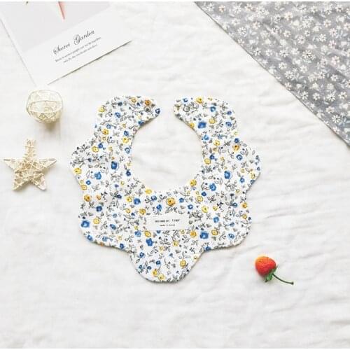 360 ​​° Rotate Baby Soft Cotton Drool Bibs Dual Side Printing Saliva Towel Boys Girls Food Feeding Apron Bandana for Newborn