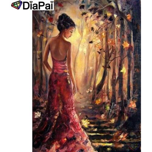 DIAPAI 5D Diamond Painting Full Square/Round "Oil painting beauty"Picture Of Rhinestone DIY Diamond Embroidery Home Decor A25127