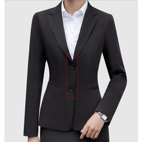 Formal Blazers women Black Work jacket Spring OL