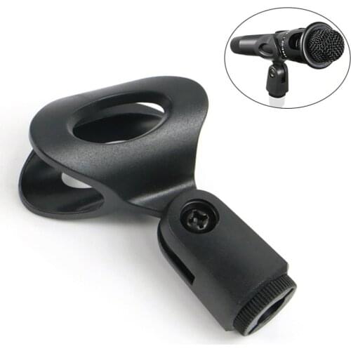 Flexible ABS Microphone Mic U-Shaped Clamp Clip Stand Accessories 3/8 Screw Plastic Clamp Clip Holder Mount Black