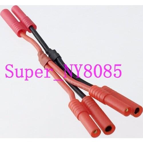 HXT 4MM Harness parallel RC 1F2M 12AWG Cable for 2packs LIPO Battery Adapter