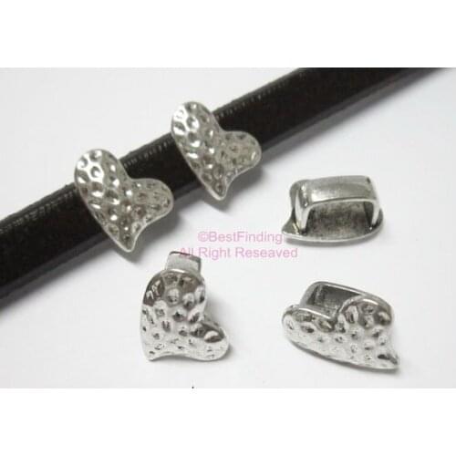 Licorice heart slider Licorice leather findings 10x6mm leather findings -LF37