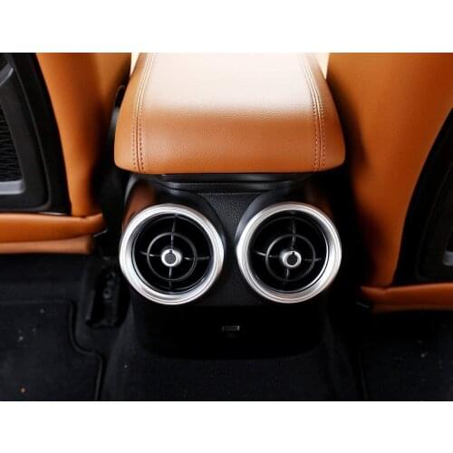 ABS Chrome Rear Row Air Conditioning Vent Outlet Cover Trim For Alfa Romeo Giulia 2017