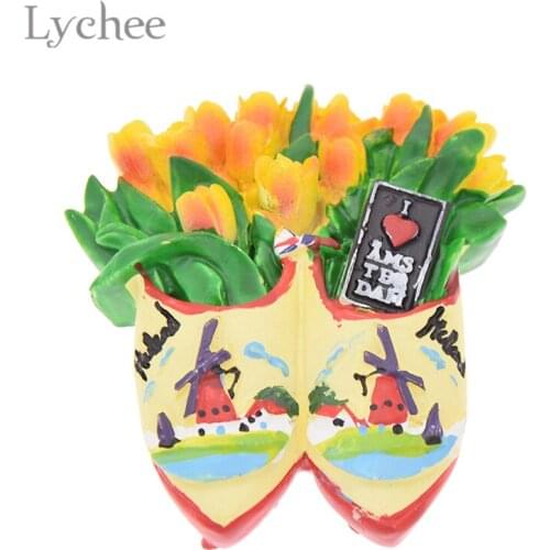 Lychee Life Amsterdam Tulip China Map Taj Mahal Fridge Magnet Landscape Refrigerator Decors Home Decoration Travel Souvenirs