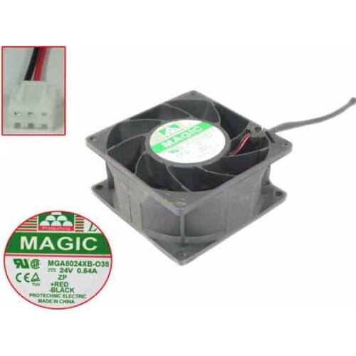 Magic MGA8024XB-O38 DC 24V 0.54A 80x80x38mm 2-wire Server Cooling Fan