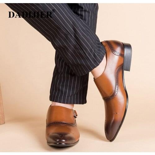 DADIJIER Spring Men Shoes High Quality Big Size 38-48 Men Casual Shoes Fashion Leather Shoes Men Flat Shoes Dropshipping ZLL532