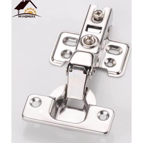 Myhomera Hinge Stainless Steel Hydraulic Cabinet Door Hinges Damper Buffer Soft Close Kitchen Cupboard Furniture Full/Half/Embed