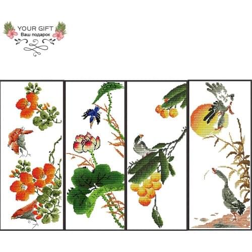 Joy Sunday DA103 DA104 DA105 DA106 Home Decor Spring Summer Autumn Winter Embroidery DIY Cross Stitch kits