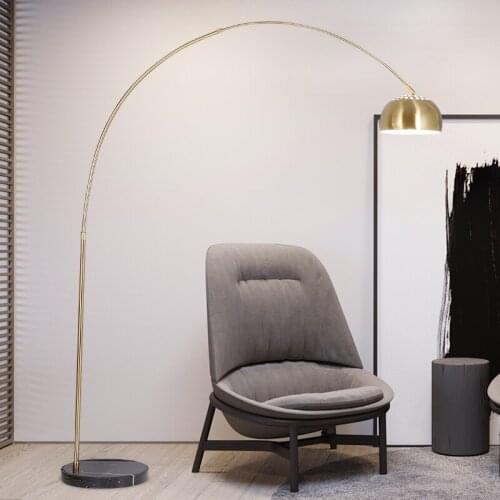 Fishing floor lamp Nordic living room sofa lamp simple creative gold bedroom bedside lamp floor lamp foot switch for floor lamp