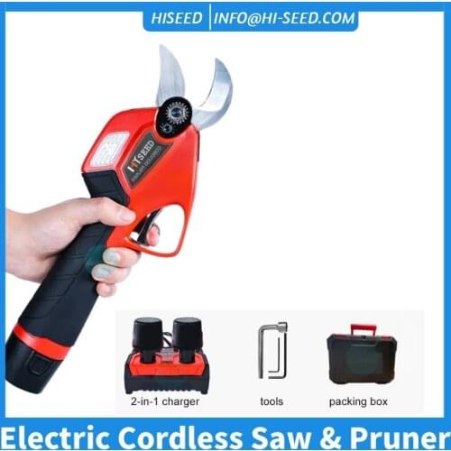 Lithium battery orchard pruning saw, rechargeable household hand-held electric chain saw, chain logging saw