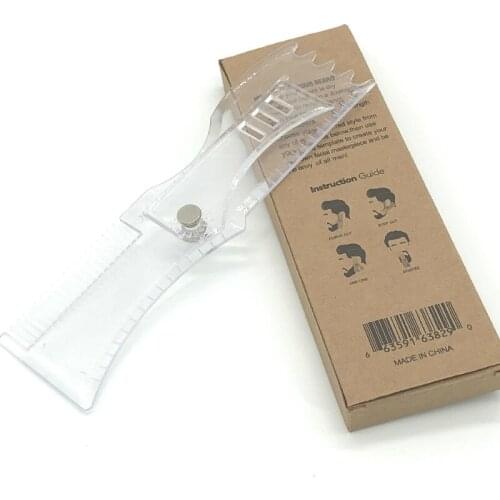 Transparent Mens Beards CombsNew Arrivals Men Beard Shaping Styling Template Comb Beauty Tool for Hair Beard Trim Templates