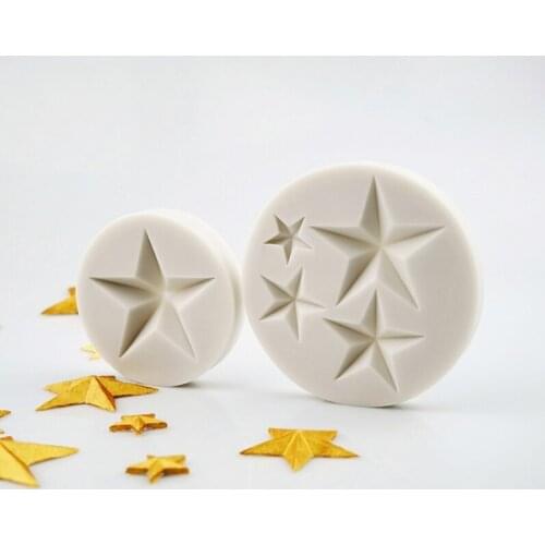 Five-Pointed Star Silicone Mold Fondant Mould Cake Decorating Tools Chocolate Gumpaste Molds, Sugarcraft, Kitchen Accessorie