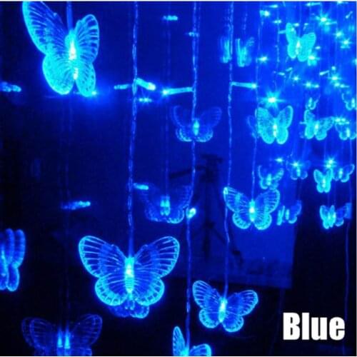 Butterfly Icicle Snow Fairy Garland LED lights included curtain string lights home decoration shop window lights