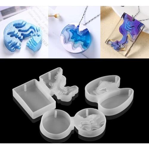 Splice Island Mountains Epoxy Resin Silicone Molds Dried Flower Epoxy Resin Mould Decorative For DIY Pendant Jewelry Making