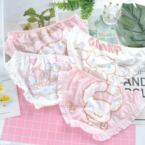 Cute Sexy Women Thongs Panties Seamless Panty Plus Size Lingerie Femme Ruffles Cartoon Anime Lolita Panti Womens Cotton Briefs