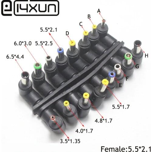 EClyxun 1pc Universal Laptop DC Power Supply Adapter Connector Plug AC DC Jack Charger Power Adapter Conversion plug right angle