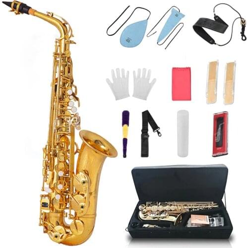 Golden Silver Electrophoresis Gold Beginner E-flat Tenor Saxophone