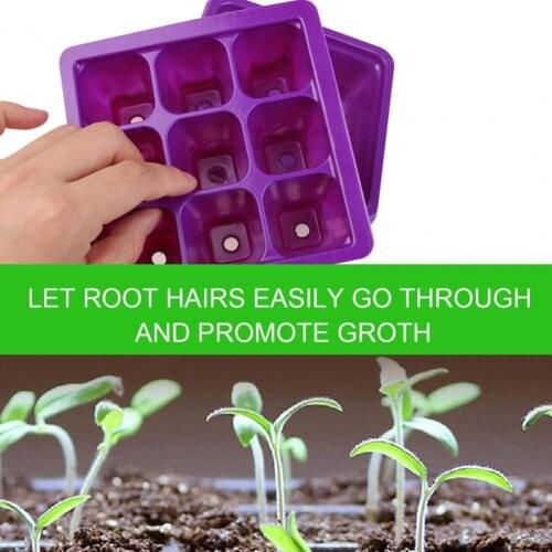 1 Set Nursery Tray Garden Pot 9 Drainage Holes Reusable 2 Colors Germination Plants Box Garden Supplies