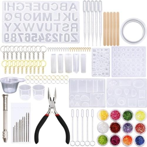 1 Set DIY Alphabet Letter Number Pendants Casting Silicone Mould Crafts Jewelry Making Tools Crystal Epoxy Resin Mold