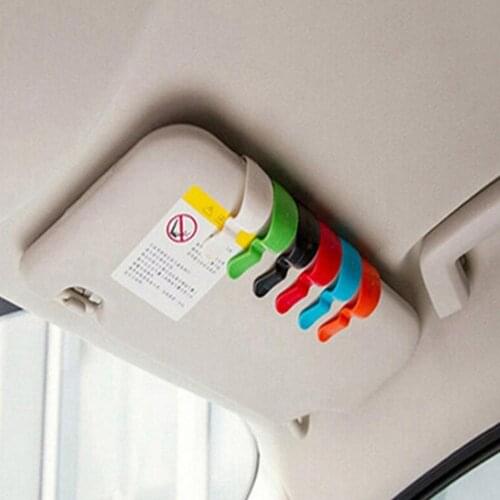 2 Pcs Auto Car Vehicle Visor Sunglasses Glasses Card Pen Holder Ticket Clips