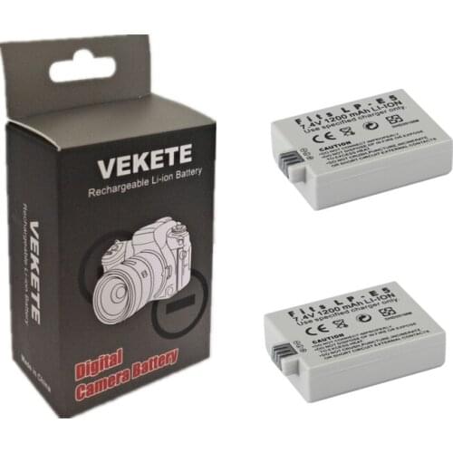 2pcs/lot LPE5 LP-E5 LP E5 Battery camera for For Canon 450D 500D 1000D Kiss X2 X3 F Rebel XSi Xli XS L15 camera