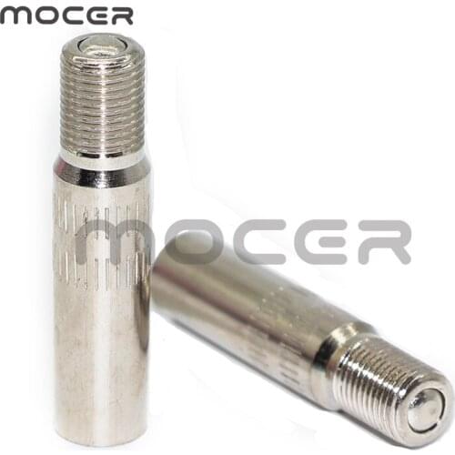 2X Car Motorbike Truck Bus Tyre Wheel Valve Extensions Extender Cap Stem Silver Caps 39mm Adaptor Brass Universal