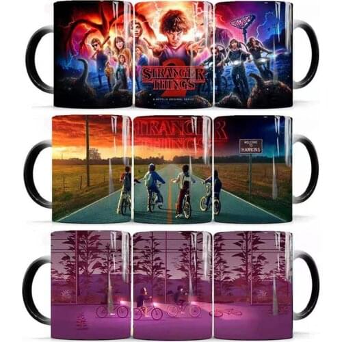 350ml Stranger Things Magic Coffee Mugs Color Changing Mug Creative Milk Tea Ceramic Cup Best Drinkware Gifts For Child