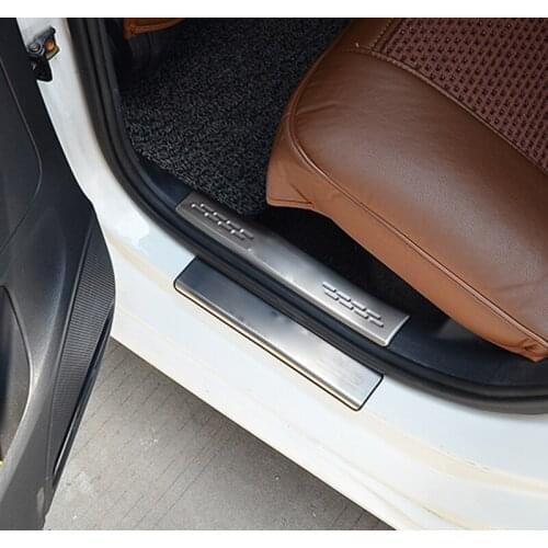 4pcs for polo 2011-2017 Threshold decoration Welcome pedal Protection bright strip