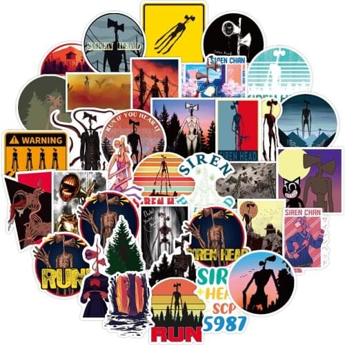 50/100PCS Siren Head Stickers DIY Laptop Luggage Skateboard Guitar Fridge Scrapbook Waterproof Stationery Sticker