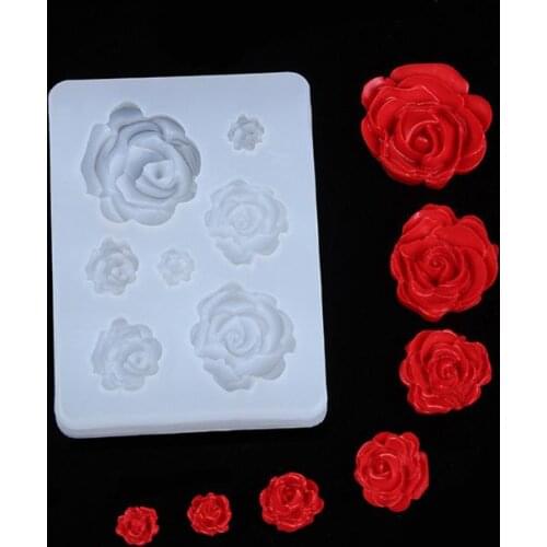 7 Sizes Resin Rose Flower Pendant Silicone Mold Resin Jewelry Making Art Crafts Crystal Mold Soap Making Drop shipping