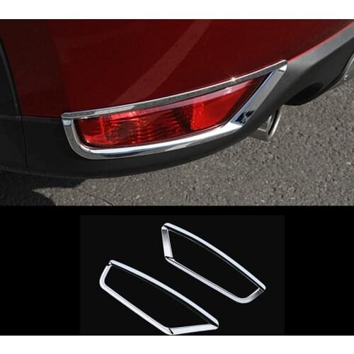 ABS Chrome Car Rear Fog Reflex Light Lamp Covers Bumper Trim Frame Decorate For Mazda CX-5 CX5 CX 5 2017 2018 2019 Accessories