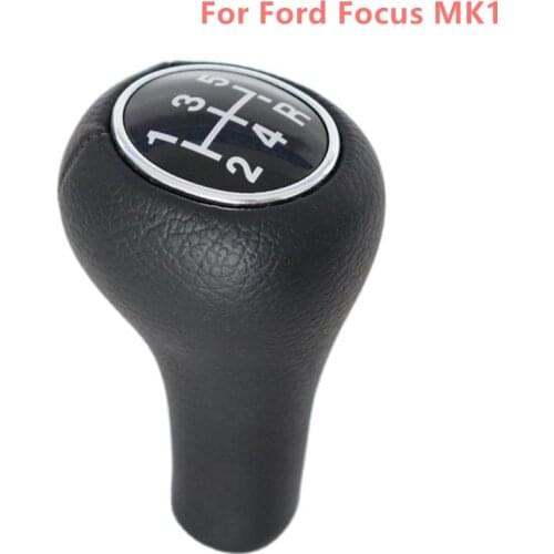 Car Gear Shift Knob for Ford Focus MK1 1998 1999 2000 2001 2002 2003 2004 2005 Leather Manual 5 6 Speed Gearstick Accessories