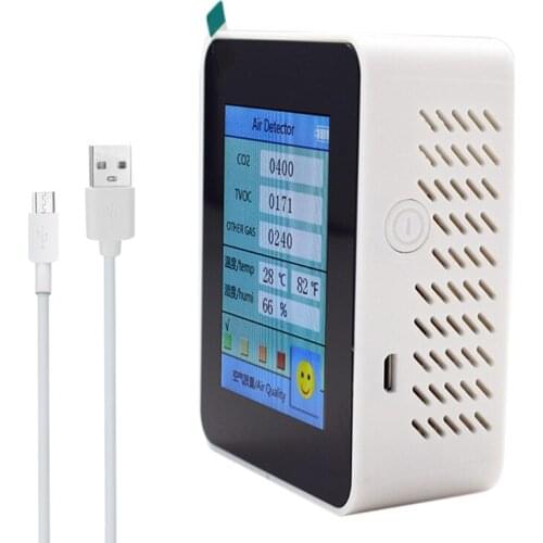 CO2 Detector Household Air Quality TVOC CO2 Meter Temperature Humidity Monitor 448A