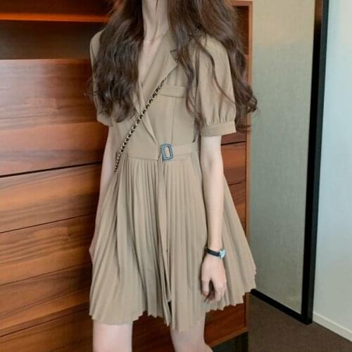 French Retro Dress Vestidos Women 2021 Summer New Hepburn Style Slim Waist Design Dress Womans Fashion Party Holiday Dresses