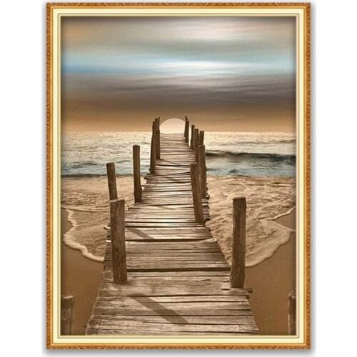 Nature DIY Cross Stitch 11CT Embroidery Kits Craft Needlework Set Cotton Thread Printed Canvas Home Decoration New Dropshipping