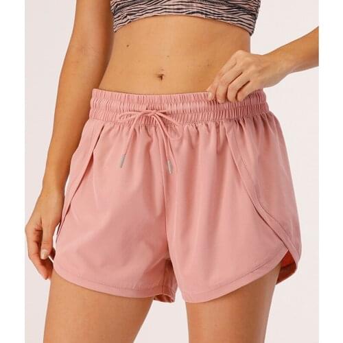 2021 New Womens Running Shorts 2 in 1 Gym Sport Shorts Double-deck Quick Drying Sports Yoga Shorts Jogging Workout Shorts Women