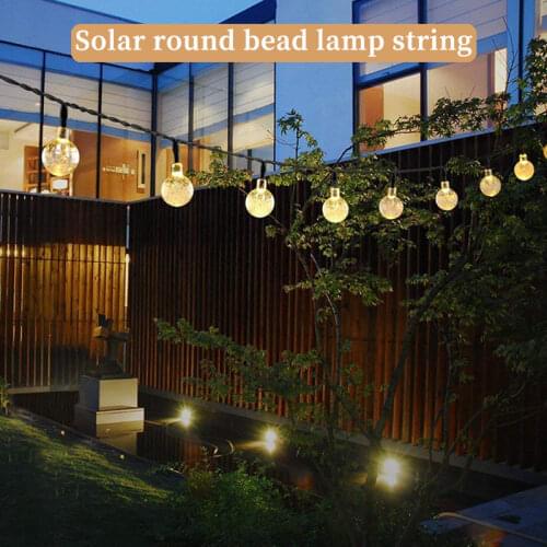 New 20/50 LED Crystal Ball 5M/10M Solar Lamp Power LED String Fairy Lights Solar Garlands Garden Christmas Decor for Outdoor