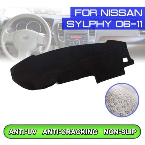 Car Dashboard Mat Anti-dirty Non-slip Dash Cover Mat UV Protection Shade for Nissan Sylphy 2006 2007 2008 2009 2010 2011