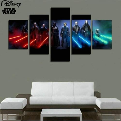 Star Wars Luke Skywalker Lightsaber Poster Painting Canvas Print On Wall Art Picture For Kids Living Room Home Decor Frameless