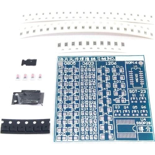 DIY Circuit Board PCB SMT SMD Soldering Practice Board DIY Kit Fanny Skill Training Electronic Suit 77PCS components