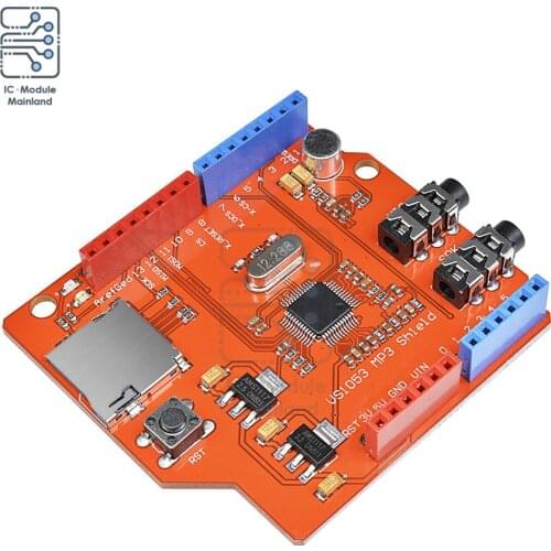 VS1053 VS1053B Stereo Audio MP3 Player Shield Record Decode Development Board Module With TF Card Slot For Arduino UNO R3